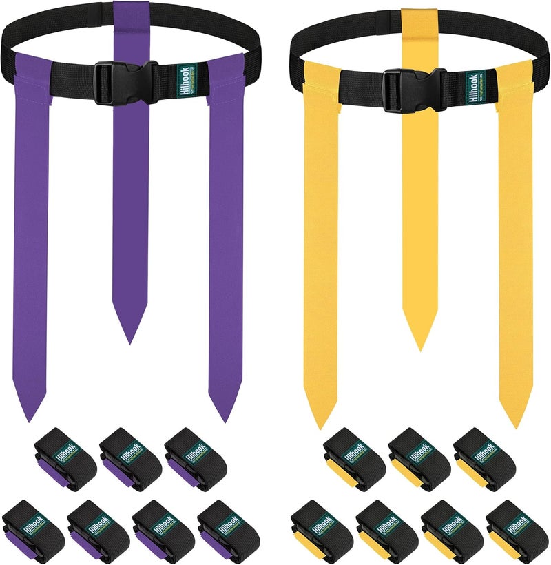 Hilhook Flag Football Belts, 14 Player Flag Football Set with 42 Flags for Kids Youth and Adults Training Equipment - Image 1